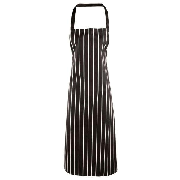 Premier Stripe Apron - Black/White