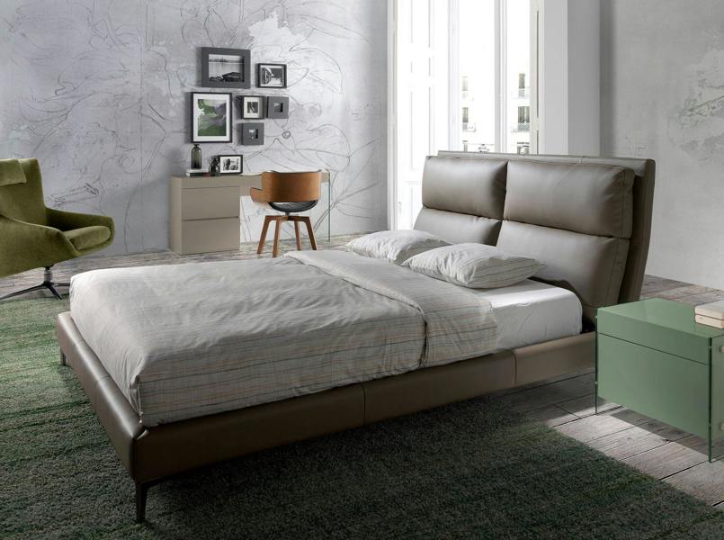 Angel Cerdá Mink coloured leatherette bed 7014