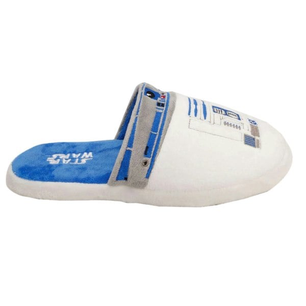 Star Wars Mens R2-D2 Slippers - Blue/White/Grey