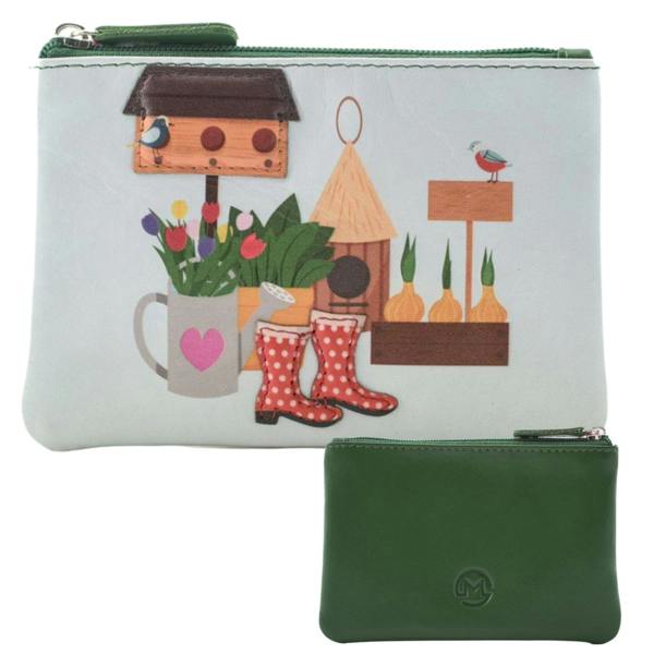 Mala Leather Pinky Gardentime Coin Purse