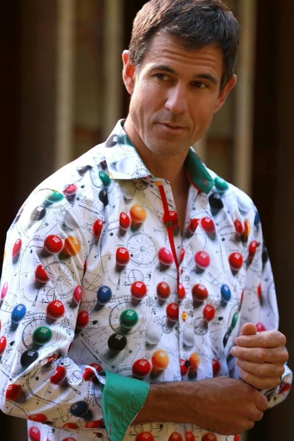 THE ART OF SNOOKER/POOL PRINT SHIRT - Premium Men's Patterned Shirt by Claudio Lugli | Bold Design, Tailored Fit, Best Printed Shirts