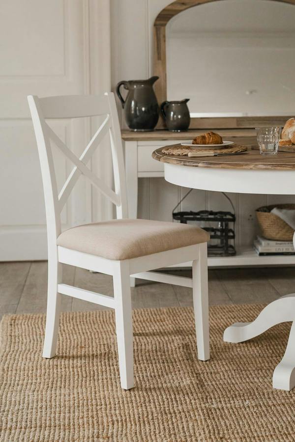Statement Furniture Florence Crossback Dining Chair with Upholstered Seat