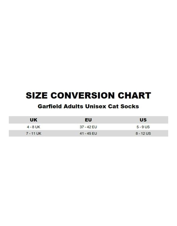 Garfield Unisex Orange Character Calf Socks Set of 3