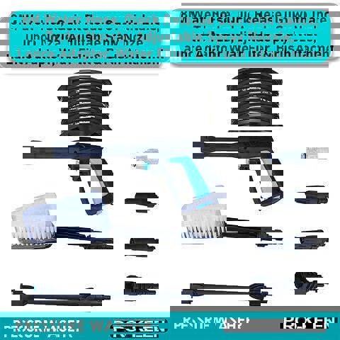 ProKleen Pro-Kleen Pressure Washer, Power Jet Wash Portable, 165 Bar, 2.2kW with Patio Cleaner & Chassis Clea