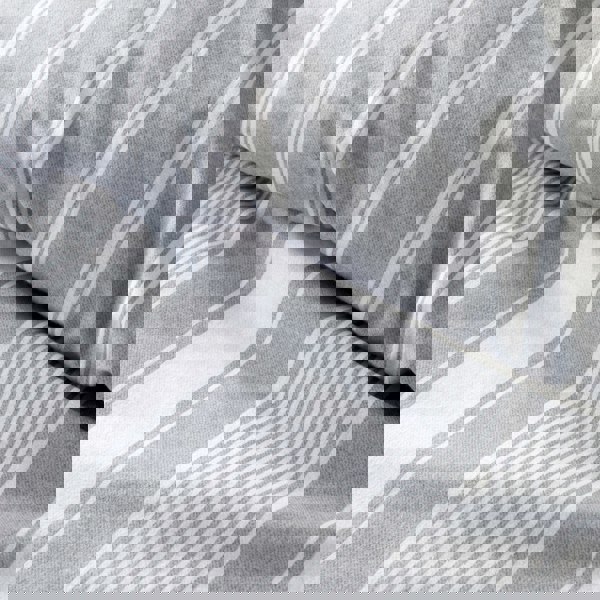Bianca Brushed Cotton Ticking Stripe Reversible Duvet Cover Set