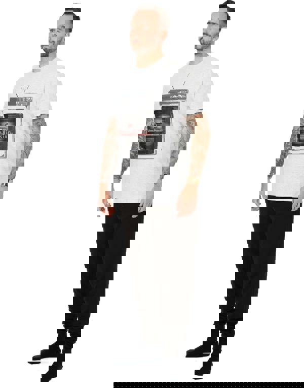 Marvel Mens White Wandavision Logo Short Sleeve Long Leg Pyjama Set