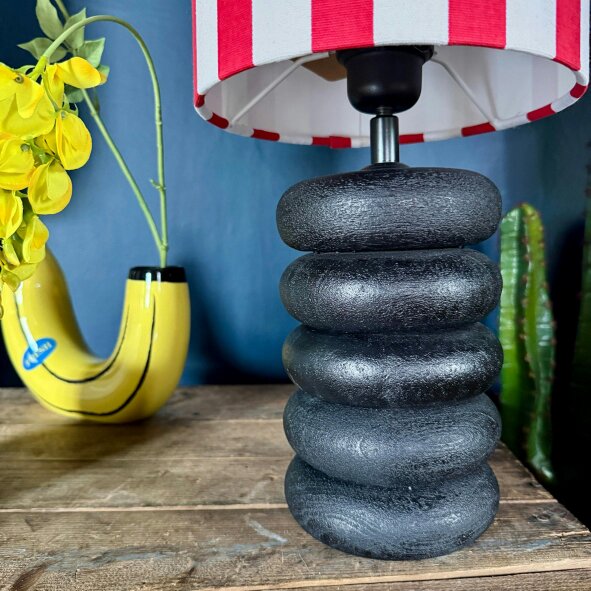 Love Frankie Big Stack Table Lamp - Ebony
