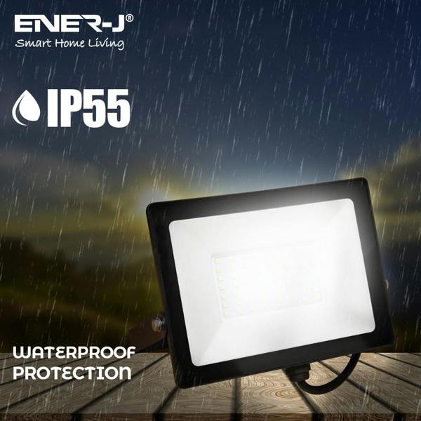 ENER-J 50W LED Floodlight Pre Wired with ECO Series 500W Non Dimmable RF receiver