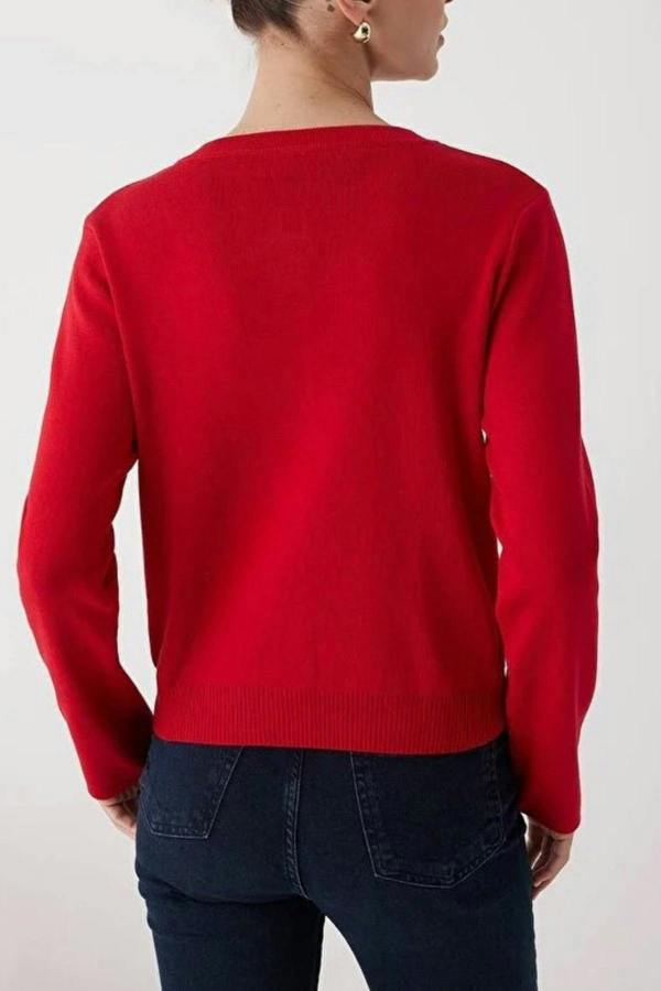 WOVCOR Basic Knit Cardigan with Button Details