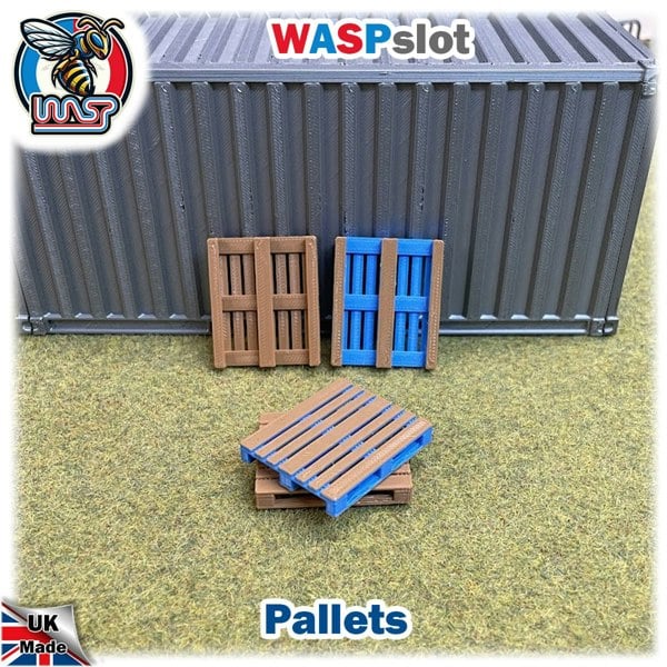 MCSlots Slot Car Trackside Scenery 4 x Pallet Kit Mix 1:32 Scale Wasp P