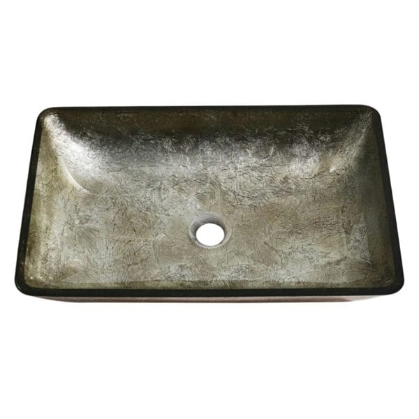 Gold Bathroom Artistic Vessel Sink Tempered Glass with Drain Bathroom Sinks Living and Home