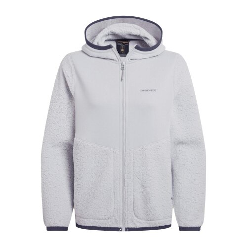 Craghoppers Womens Telesto Fleece Hooded Jacket - Lunar Grey - 8 UK - Lunar Grey - 100% Recycled Polyester