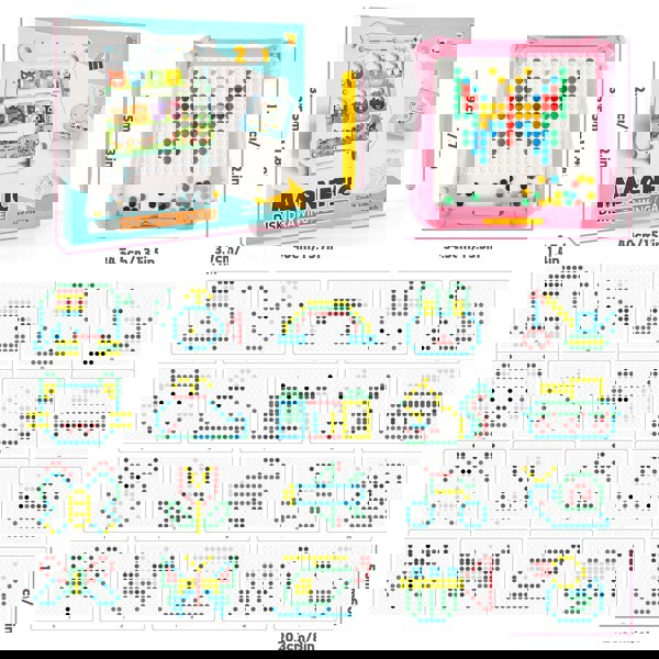 deAO Toys Drawing & Maze Board – Double-Sided Doodle Board with 1 Pen and Pattern Cards, Travel Montessori Toy for 3-Year-Old Toddlers