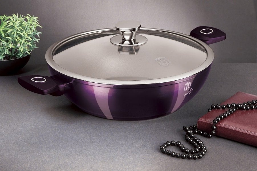 Berlinger Haus Wok with lid, 30 cm Berlinger Haus BH7114 Purple