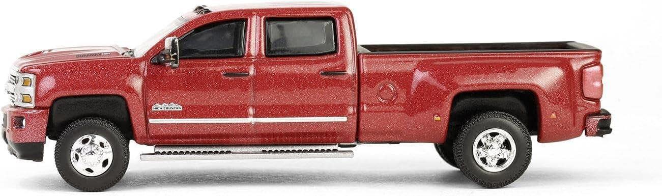 MCSlots 2018 Chevrolet Silverado 3500 HD Dually Red Metallic 1:64 Greenlight 46150D