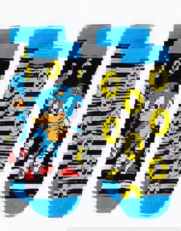 Sonic the Hedgehog Boys Blue Sonic & Knuckles Calf Socks Set of 5