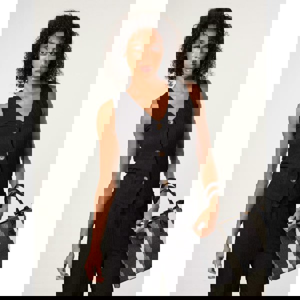 Blue Vanilla Crinkle Button Front Waistcoat