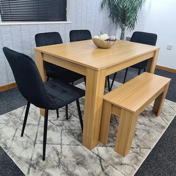 Kosy Koala Dining Table Set with 4 Chairs Dining Room and Kitchen table set of 4, and Bench