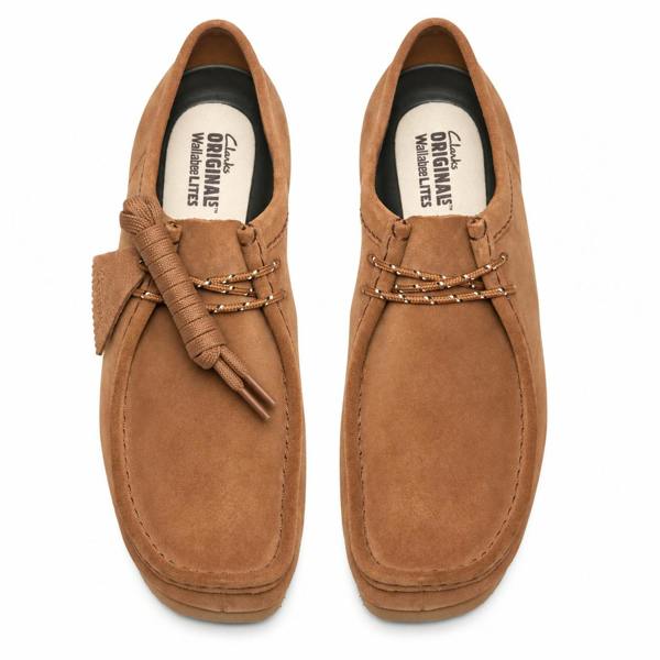 Clarks Originals Wallabee Lite Shoes Cola Suede