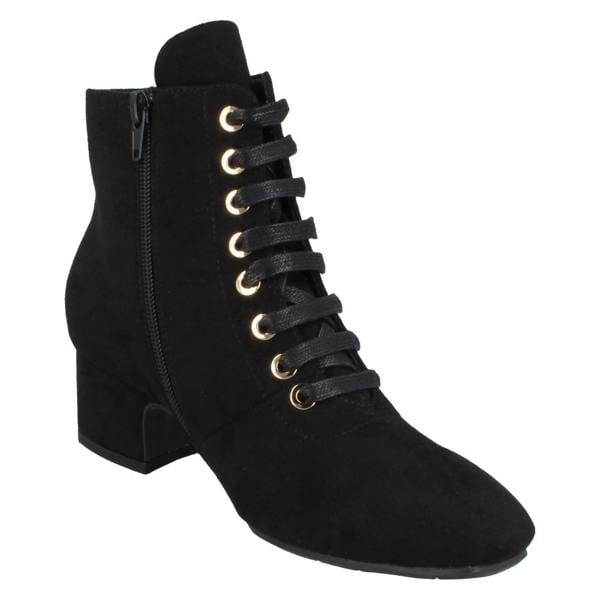Spot On Ladies Spot On Lace Up Ankle Boots F51120
