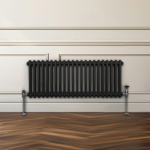 Monstershop Traditional 2 Column Radiator - 300 x 1012mm - Black