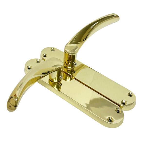 EDH Door Hardware Astrid Victorian Lever Latch Door Handles 180mm – Polished Brass – 1 Pair