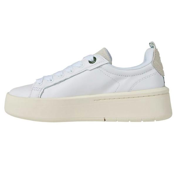 Lacoste Womens/Ladies Carnaby Leather Platform Trainers - White/Green - 