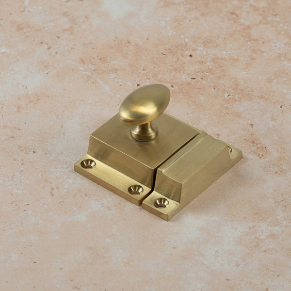 Handle & Home Satin Brass Cabinet Latch