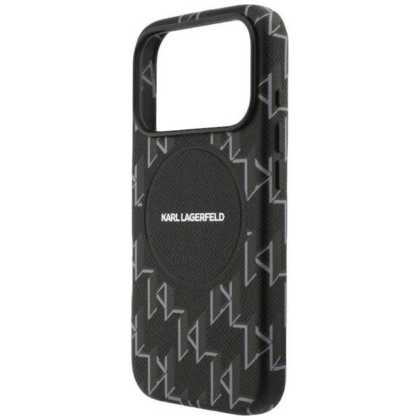 Karl Lagerfeld Monogram Logo Case with MagSafe for iPhone 17 Pro 6.3" Black - KLHMP17L5PGKLMCK