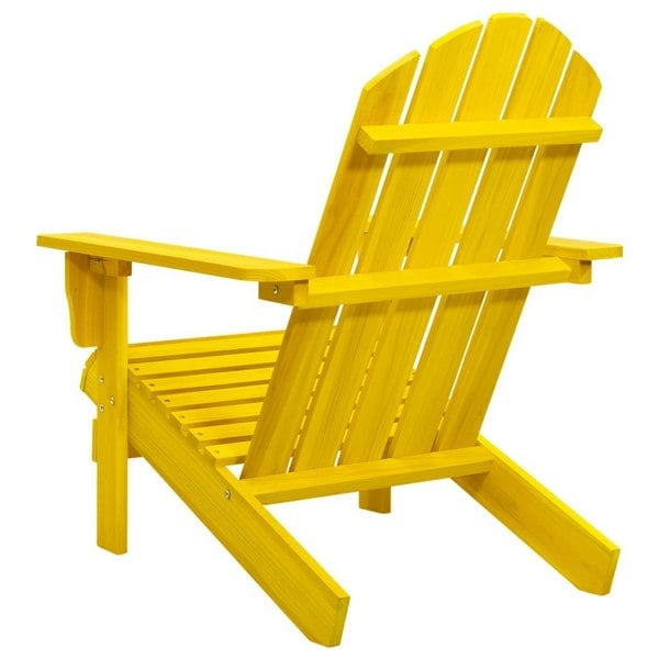 Berkfield Garden Adirondack Chair Solid Fir Wood Yellow