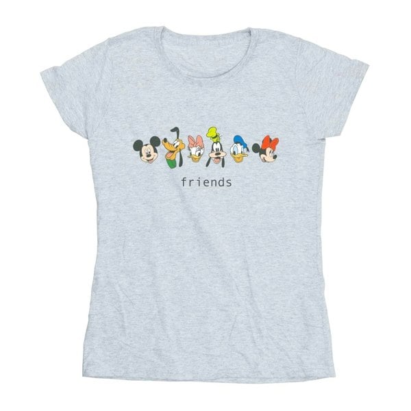 Disney Womens/Ladies Mickey Mouse And Friends Cotton T-Shirt - Sports Grey