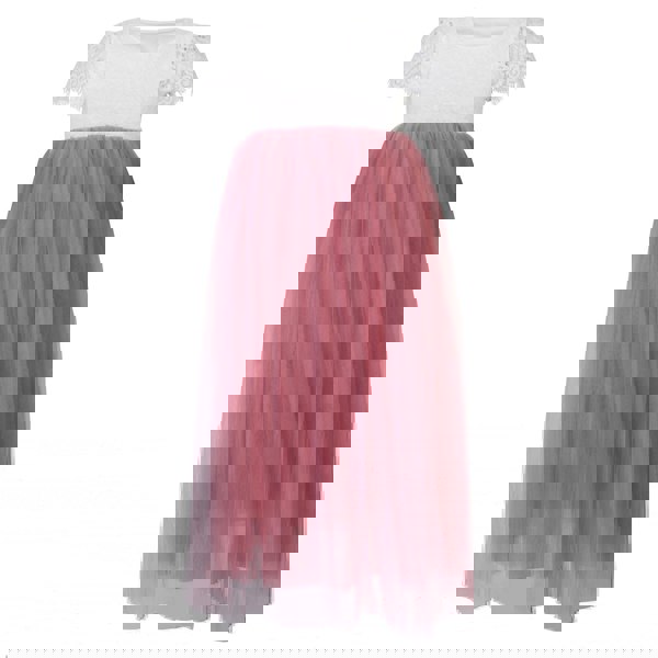 Bohemian Flutter Dress in Rose Pink