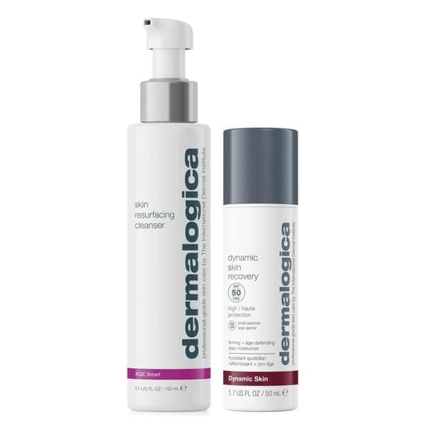 Dermalogica Skin Resurfacing Lactic Acid Cleanser Dynamic Skin Recovery Moisturizer Duo