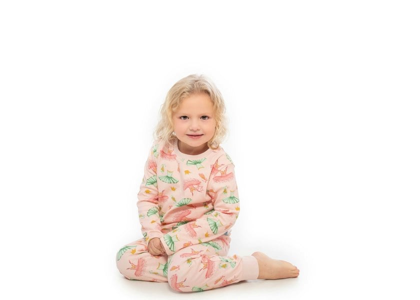 Luca and Rosa Girls pull on pyjamas - ballet print