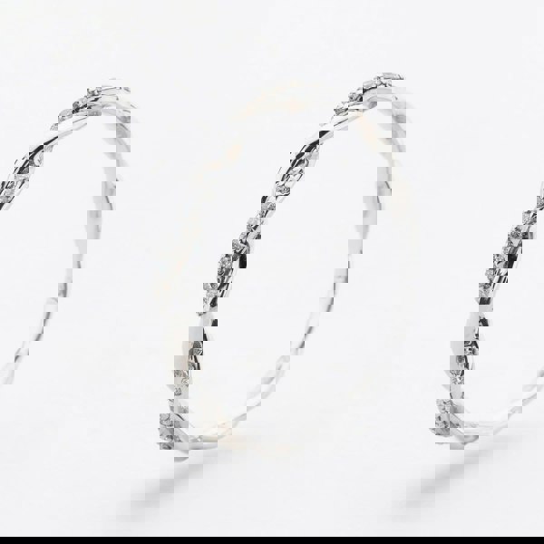 T. H. Baker 9ct White Gold 0.07ct Diamond Wave Twist Ring PR12706W K