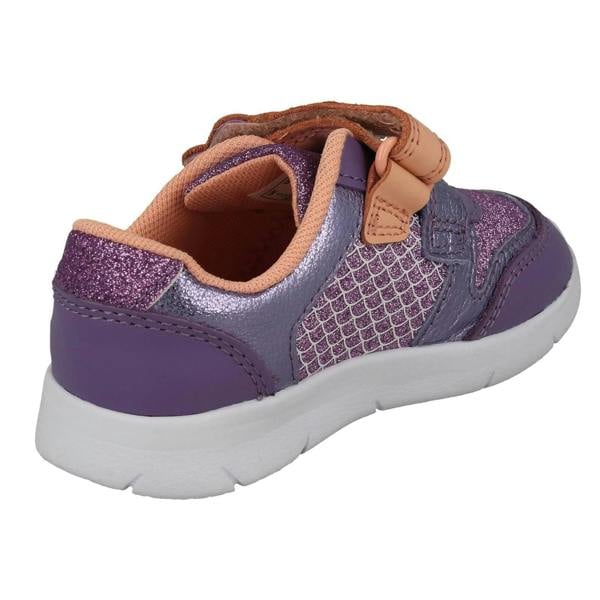 Clarks Girls Clarks Light Weight Casual Trainers With Esmerelda Sea-Unicorn Motif Ath Horn T