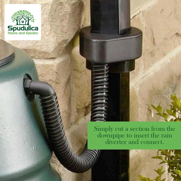 Spudulica Home & Garden Harcostar Rain Diverter Trap – Downpipe Rainwater Diverter for Water Butts