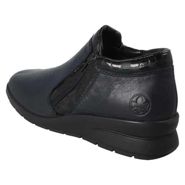 Rieker Ladies Rieker Ankle Boots With Double Zip L4883
