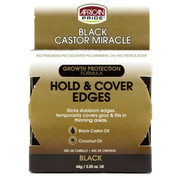 African Pride Black Castor Oil Edge Control Gel 2.25oz strong hold