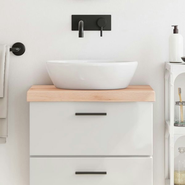 Berkfield Bathroom Countertop 60x30x6 cm Untreated Solid Wood