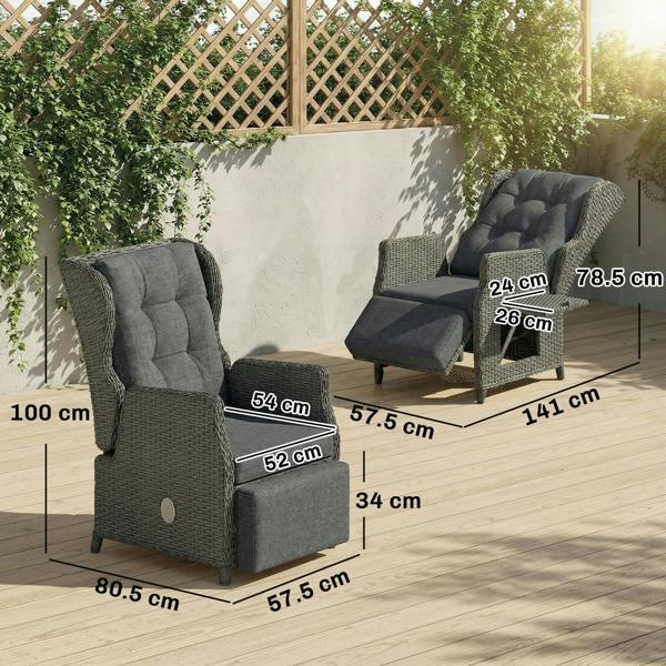 Rattan Recliner Chair