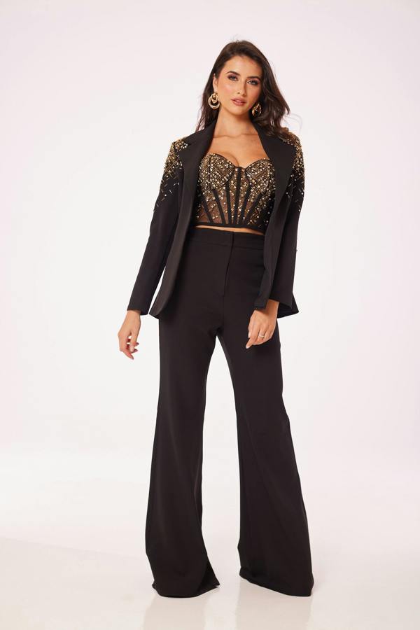 LuvForever Black Jewelled 3-Piece Suit