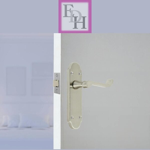 EDH Door Hardware Satin Chrome Modern Fresh Epsom Internal Door Handles