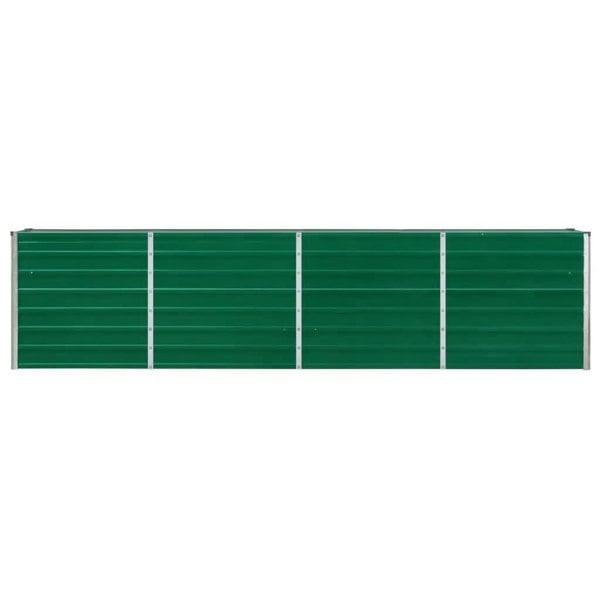 Berkfield Raised Garden Bed 320x40x77 cm Galvanised Steel Green