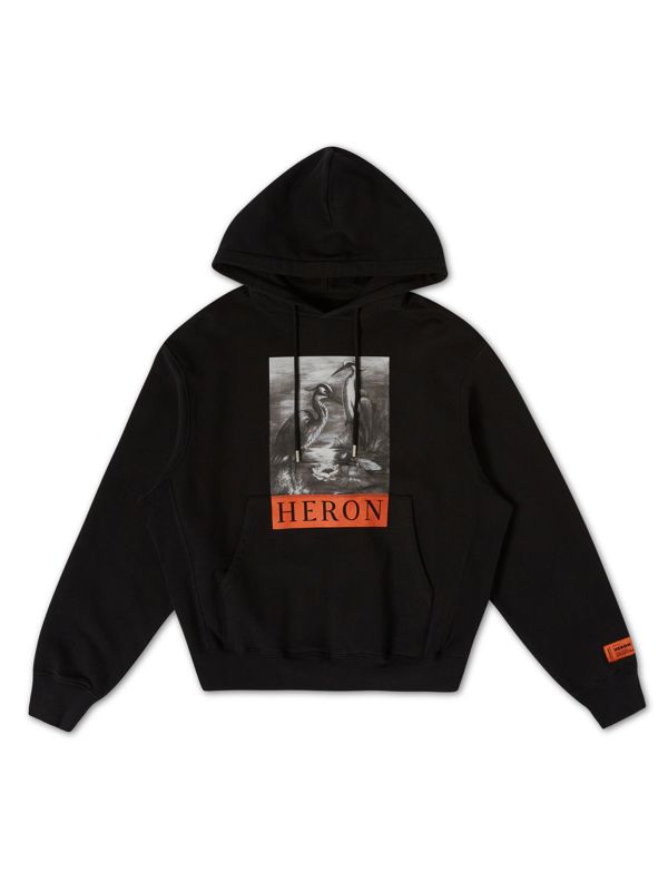 Heron Preston Boxed Heron Logo Hoodie - Black