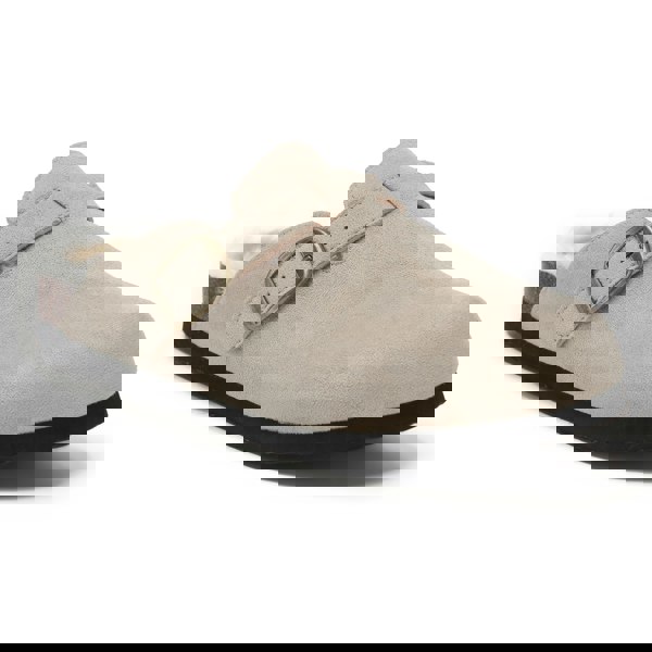 VIVASHOES Womens Suede Slip-On Buckle Clog – Classic Closed-Toe