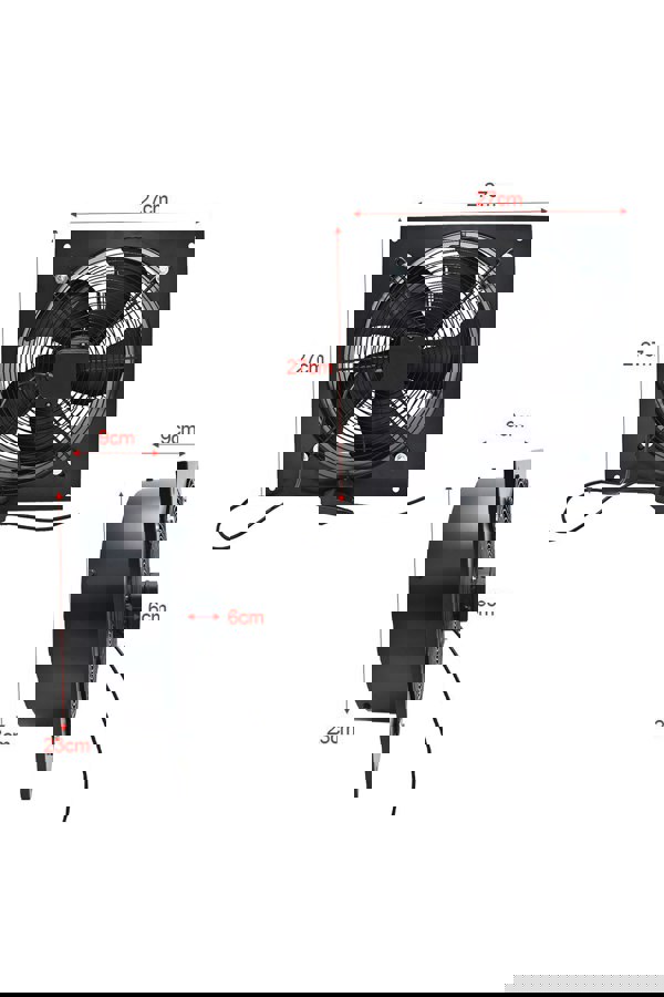 Living and Home Ventilation Wall-Mounted Exhaust Axial Fan 8-inch