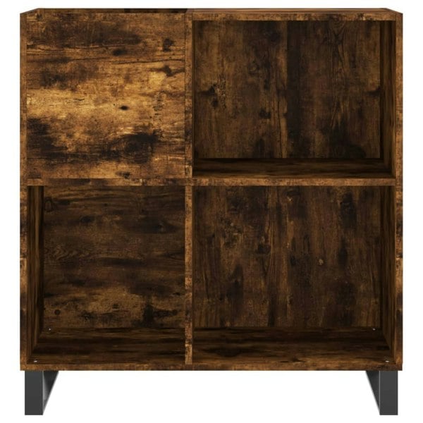 Berkfield Record Cabinet Smoked Oak 84.5x38x89 cm Engineered Wood