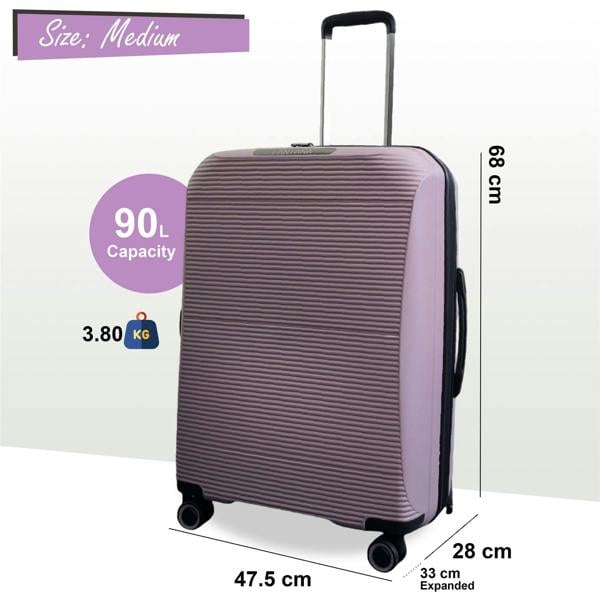 Eagle Luggage Expandable Hard Shell PP 8 Wheel Luggage Travel Cabin Holiday Bags Suitcase Set
