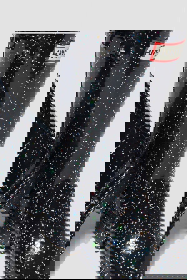 Hunter Girls Original Giant Glitter Wellingon Boots in Black